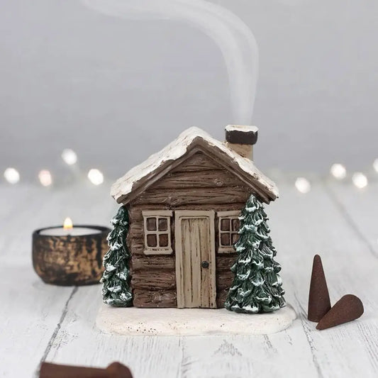 Log Cabin Incense Burner for Christmas