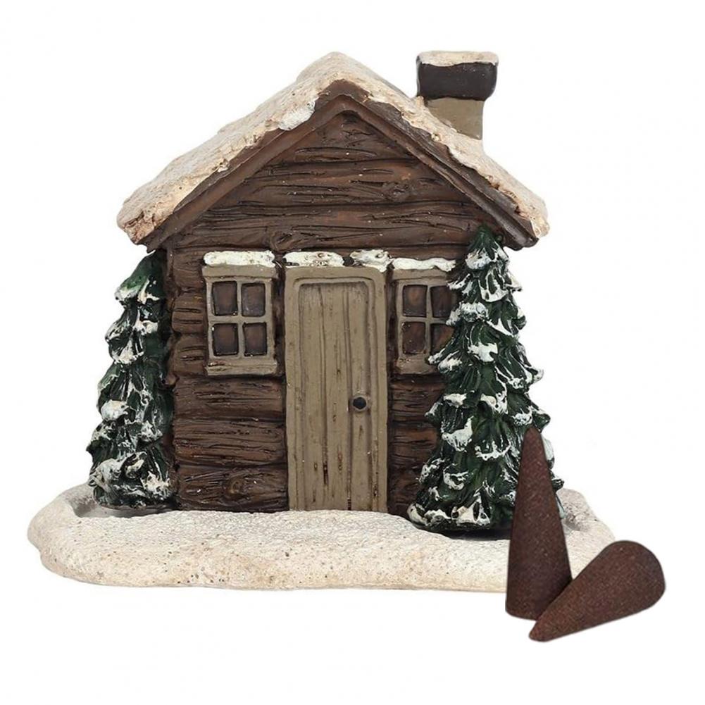 Log Cabin Incense Burner for Christmas