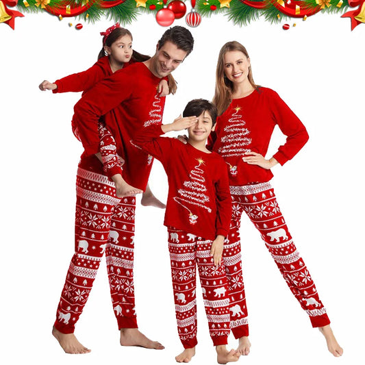 Family Matching Xmas Pajamas Set 2024