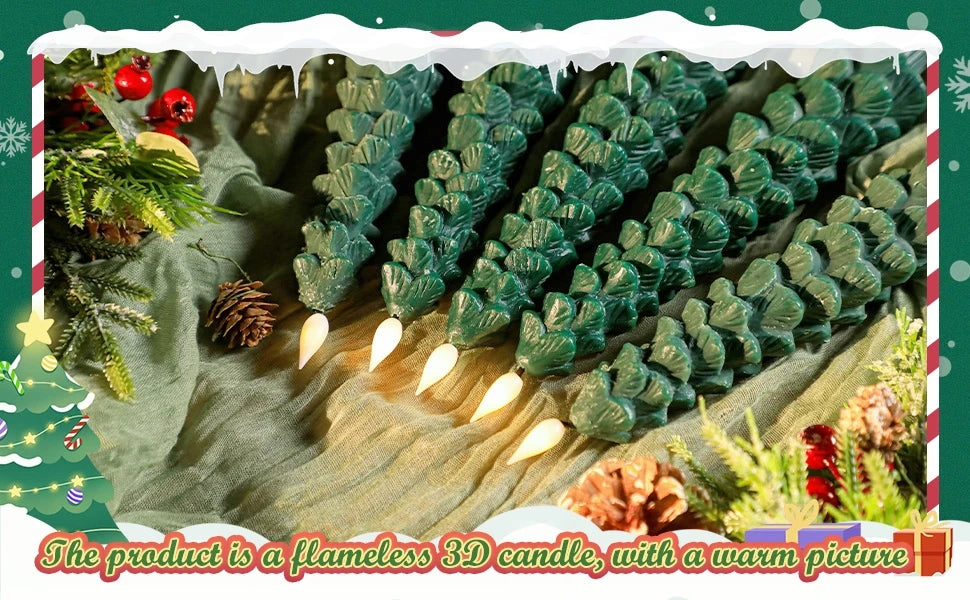 3/4pcs LED Flameless Christmas Candles