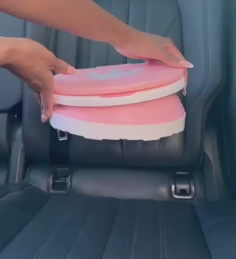 Foldable Portable Potty + A Free Roll of Garbage bags